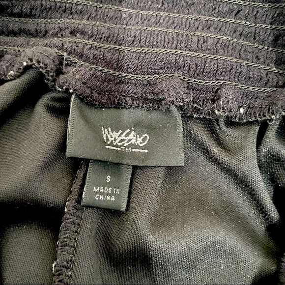 Mossimo Black Off Shoulder Open Embroidery Bell Sleeve Dress, Size Small - Picture 14 of 14